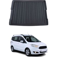 Omac Ford Courier 2014-2023 Arası Uyumlu Araca Özel Kauçuk Tpe Bagaj Havuzu Siyah Koltuklu Için
