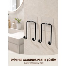 Beruflic 2'li Yapışkanlı Duvar Askısı Mutfak Banyo ve Ev Için Askılık