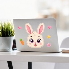 Yeap Office Kişiye Özel Sevimli Tavşanı Yarat- Tavşan  Temalı Laptop, Ajanda, Duvar Sticker Seti - 3 Model Tavşan
