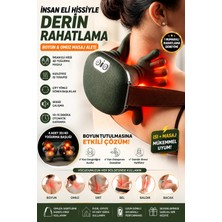 Happy Owl Isıtmalı Boyun Omuz Masaj Aleti Kablosuz 4d Shiatsu Insan Eli Hissi Hall Sensörlü Kızılötesi Isı Terapili Boyun Sırt Bel Bacak Masaj Cihazı