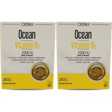Orzax Ocean Vitamin D3 1000 Iu 20 ml Sprey 2 Li Avantaj Paket