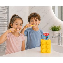 Gesolab Çocuk Diş Fırçalık Standı – Renkli Organizer, Banyo Lavabo Düzenleyici, Diş Fırçası ve Macunluk