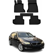 Omac Bmw 5 Series F10 Facelift - F11 Sw 2013-2016 Uyumlu 4d Havuzlu Paspas Kauçuk Siyah 5 Parça