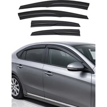 Omac Hyundai I30 Sedan 2021-2024 Uyumlu Araca Özel Sport Style Akrilik Cam Rüzgarlığı Koyu 4 Parça