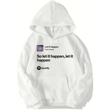 Brz Collection Unisex Oversize Tame Impala - Let It Happen Hoodıe (Beyaz)