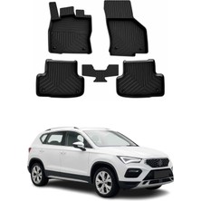 Omac Seat Ateca 2016-2023 Uyumlu 4d Havuzlu Paspas Kauçuk Siyah 5 Parça