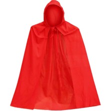 Elwes Parti Cadılar Bayramı Halloween Kapişonlu Kırmızı Pelerin 90 cm