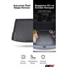 Omac Renault Koleos 2009-2015 Arası Uyumlu Araca Özel Kauçuk Tpe Bagaj Havuzu Siyah