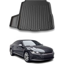 Omac Vw Arteon Sedan 2017+ Uyumlu Araca Özel Kauçuk Tpe Bagaj Havuzu Siyah Sol Kulaklı Için