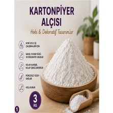 Emin Türkoğlu Kartonpiyer Alçısı 3 kg – Hobi ve Dekoratif Tasarımlar Için-Özel Katkılı-Çabuk Donan-Poşetlenip Gönderilir!
