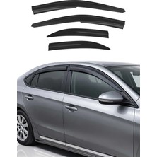 Omac Toyota Camry Sedan 2011-2015 Uyumlu Araca Özel Sport Style Akrilik Cam Rüzgarlığı Koyu Duman 4 Parça