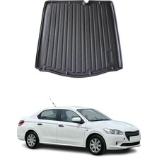 Omac Peugeot 301 Sedan 2012+ Uyumlu Araca Özel Kauçuk Tpe Bagaj Havuzu Siyah