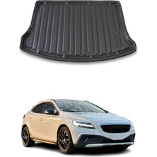Omac Volvo V40 2012-2019 Uyumlu Araca Özel Kauçuk Bagaj Havuzu Siyah İnce Stepneli ve Koruma Kapaksız için