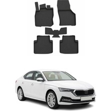 Omac Skoda Superb 4 2024-2026 Uyumlu 4d Havuzlu Paspas Kauçuk Siyah 5 Parça