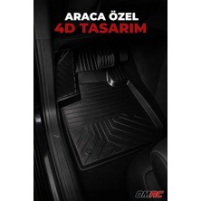 Omac Mitsubishi L200 -5 2015-2020 Uyumlu 4d Havuzlu Paspas Kauçuk Siyah 5 Parça