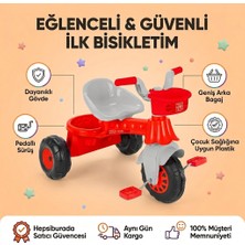 Action Clean Flow Pedallı 3 Tekerlekli Çocuk Bisikleti - Dayanıklı Gövde, Ergonomik Sürüş ve Ön Sepetli (2 – 5 Yaş Için Uygundur)