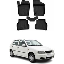 Omac Volkswagen Polo 4 1999-2005 Uyumlu 4d Havuzlu Paspas Kauçuk Siyah 5 Parça