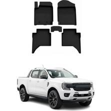 Omac Ford Ranger 4-5 2022-2026 Uyumlu 4d Havuzlu Paspas Kauçuk Siyah 5 Parça