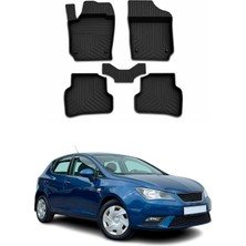 Omac Seat Ibiza 4 2009-2017 Uyumlu 4d Havuzlu Paspas Kauçuk Siyah 5 Parça