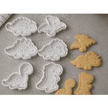 Craftelle 6 Parça Dinozor Temalı Özel Tasarım Kurabiye ve Hamur Kalıbı Seti