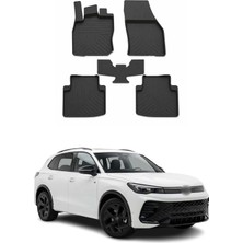 Omac Volkswagen Tiguan 3 2024-2026 Uyumlu 4d Havuzlu Paspas Kauçuk Siyah 5 Parça