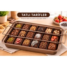YDGR Brownie Kek Kalıbı – Bölmeli ve Yapışmaz Fırın Pişirme Tepsisi