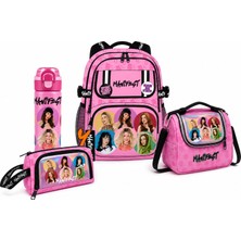 Manifest Lisanslı Toz Pembe Collection Okul Seti ( Sırt Çantası, Beslenme Çantası, Kalemlik, Matara Suluk)