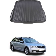 Omac Skoda Octavia Iıı / Combi 2013+ Uyumlu Araca Özel Kauçuk Tpe Bagaj Havuzu Siyah