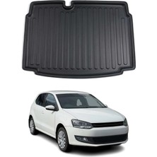 Omac Vw Polo Trendline-Comfortline-Highline 2010-2017 Uyumlu Araca Özel Tpe Bagaj Havuzu Siyah Alt Için