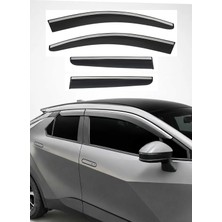 Omac Toyota Chr 2025+ Uyumlu Araca Özel Chrome Style Akrilik Cam Rüzgarlığı Koyu Duman 4 Parça