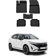 Omac Nissan Qashqai 3 - E-Power 2021-2026 Uyumlu 4d Havuzlu Paspas Kauçuk Siyah 5 Parça
