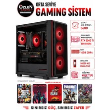 Özlen X27 RYZEN 5 5600 RTX 5060 Tİ 8GB 16GB RAM 500GB M.2 SSD Oyuncu Bilgisayarı