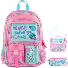 Muggle Bubbles Super Stars Okul Çantası Üçlü Set