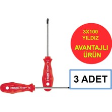 SGS1031 - 3X100 Yıldız Tornavida (Red Serıes) (3 Adet)