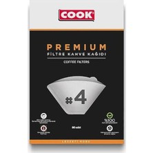 Cook Premium Filtre Kahve Kağıdı (Ebat 4) 80 Adet