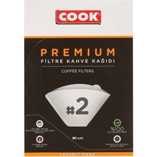 Cook Premium Filtre Kahve Kağıdı (Ebat 2) 80 Adet