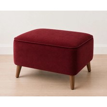 Co Art Home Dekoratif Puf & Bench 60X38 cm Ayak Uzatma Koltuğu - Bordo