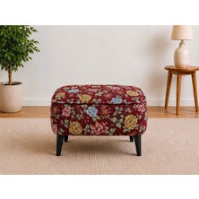 Co Art Home Dekoratif Puf & Bench 60X38 cm Ayak Uzatma Koltuğu - Bordo