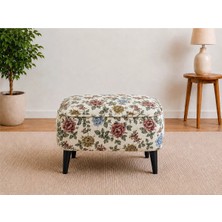 Co Art Home Dekoratif Puf & Bench 60X38 cm Ayak Uzatma Koltuğu - Krem