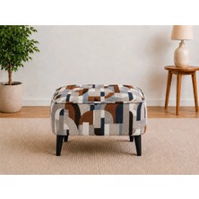 Co Art Home Dekoratif Puf & Bench 60X38 cm Ayak Uzatma Koltuğu - Krem