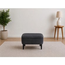 Co Art Home Dekoratif Puf & Bench 60X38 cm Ayak Uzatma Koltuğu - Gri