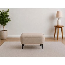 Co Art Home Dekoratif Puf & Bench 60X38 cm Ayak Uzatma Koltuğu - Bej
