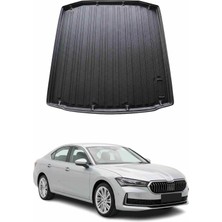 Omac Skoda Super B Sedan 2024+ Uyumlu Araca Özel Kauçuk Tpe Bagaj Havuzu Siyah