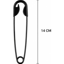 Fugo Siyah Saç Tokası – Saç Iğnesi – Uzun Kancalı Saç Aksesuarı 14 cm