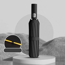 bliss umbrella 12 Telli Otomatik Şemsiye Ekstra Güçlü Dayanıklı Kauçuk Saplı