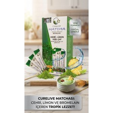 Curelive Matcha Çehri Limon Yeşil Çay Bromelain Içeren Ananas Aromalı Detox Burner Form Maça Çayı 20'li