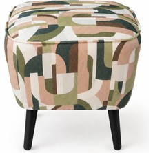 Co Art Home Dekoratif Puf & Bench 40X40 cm Ayak Uzatma Koltuğu - Haki