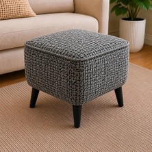 Co Art Home Dekoratif Puf & Bench 40X40 cm Ayak Uzatma Koltuğu - Gri