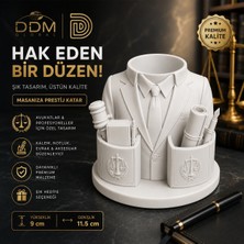 Ddm Global Avukat Temalı Masaüstü Organizer Kalemlik – Hukuk Bürosu Dekoratif Kalemlik – Premium Tasarım