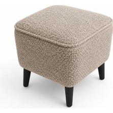 Co Art Home Dekoratif Puf & Bench 40X40 cm Ayak Uzatma Koltuğu - Bej